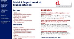 DC Dept. of Transportation website, 7/27/2006