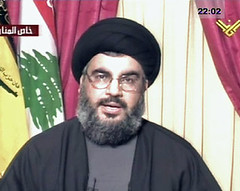 Hassan Nasralla, Secretary General of Hizbollah speaking on al Manar TV on August 3, 2006 threatening to strike at Tel Aviv and calling for a political solution to the conflict