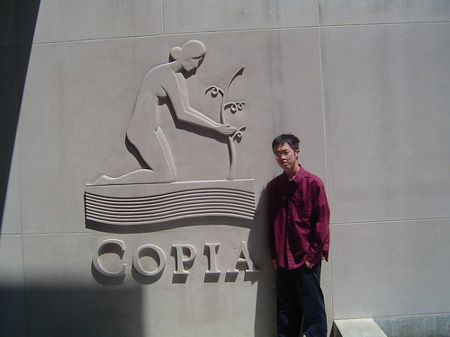 Me in front of Copia Wine Center