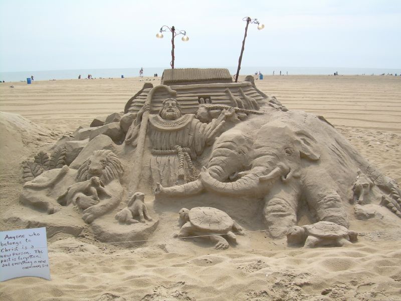 Noah's Ark in the sand