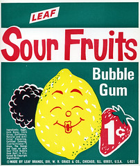 Sour Fruit Bubble Gum card