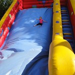 Emma down the inflatable slide<br/>30 Jun 2012