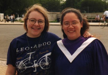 Karyl and best friend Caroline in June 1997