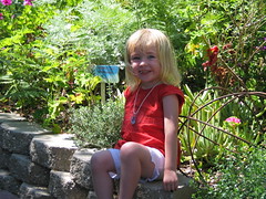 Hannah in garden