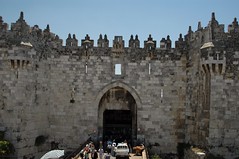 Damascus Gate in the wall around the Old City