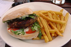 Minted Lamb Burger for my lunch...