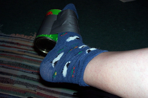 Sock / Tin Contraption for leg exercises