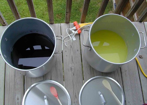 Dyeing workshop on the porch