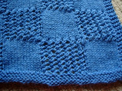 Blanket squares closeup