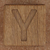 Wooden brick letter Y