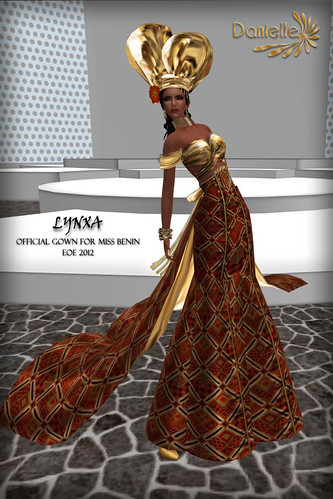 OFFICIAL GOWN MISS BENIN FOR EOE 2012 BY DANIELLE