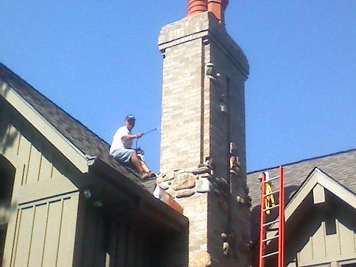 Sealing a stone and brick chimney