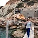 Ibiza - Rosanna walks the plank, Cala d'Hort, Ibiza