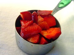 Strawberries cut