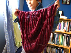 icarus shawl, in poofy drawer mode