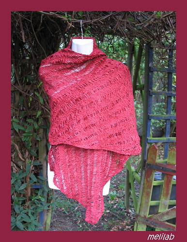 red chenille wrap