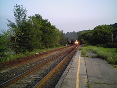 CSX Train Nearing Amsterdam Soon After Tracks Reopened.