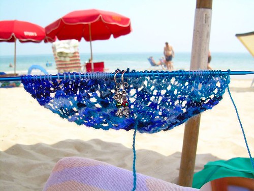 swallowtail shawl on the beach