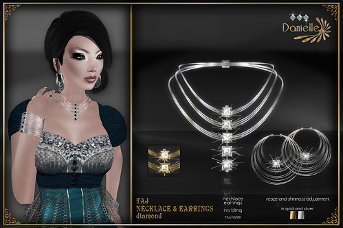 DANIELLE Taj Necklace And Earrings Diamond