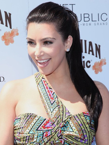 Kim Kardashian ponytail