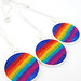 Ibiza - Felted Rainbow Pendant - A Funky Felt Art Pendant with a Colourful Rainbow.