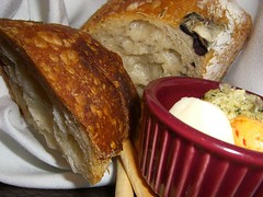 Olive Bread with three butters