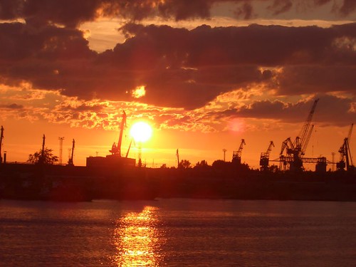 Закат и порт \ Sunset and port
