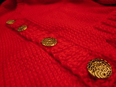 Cardigan close-up with buttons