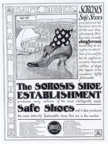 Sorosis Safe Shoes ad, 1905
