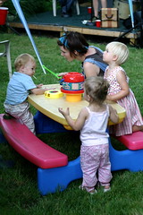 the bubble table draws another crowd