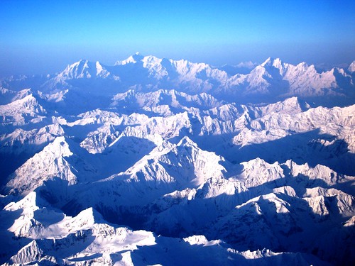 View of Tibetan plateau from airplane - May 2006