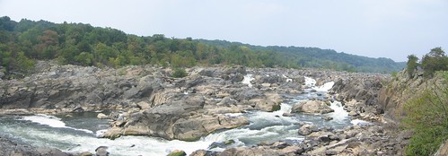 Panorama: Great Falls seen from Olmsted Island Overlook