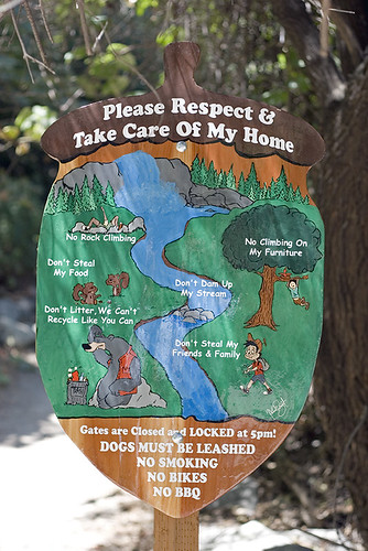 Monrovia Canyon Park Trailhead sign
