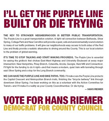 Hans Reimer, Candidate for Montgomery County Council (MD)