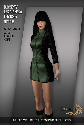 DANIELLE Konny Leather Dress Green