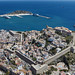 Ibiza - Aerial view of the old town of Ibiza, Spain
