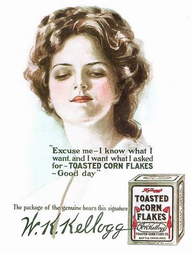 Kellogg Toasted Corn Flakes ad, 1908