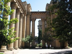The colonnades at the Palace of Fine Arts