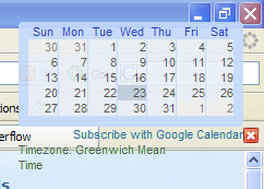 Google Calendar in the Sidewinder Viewer