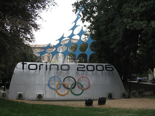 Torino 2006 Olympics symbol near the central station