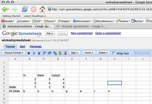 Google Spreadsheets
