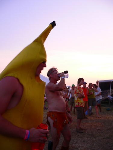 Banana Man dancin' with Loin Cloth Man