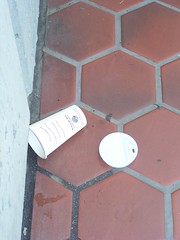 Starbucks litter at College Park Metro