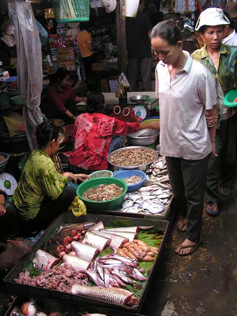 Fresh fish at Russian Market, Phnom Penh