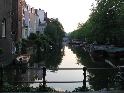 Canal view at sunset