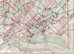 DC Streetcar map, 1955