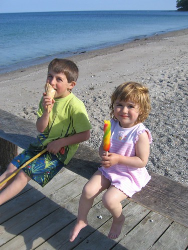 Max and Lilja at the Beach