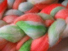 Hand dyed roving
