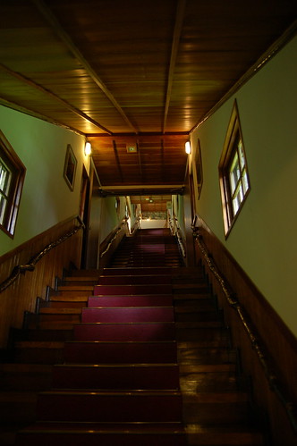 Long stairs in hotel