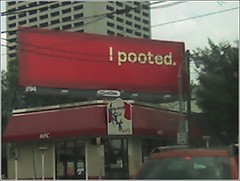 'I pooted' billboard